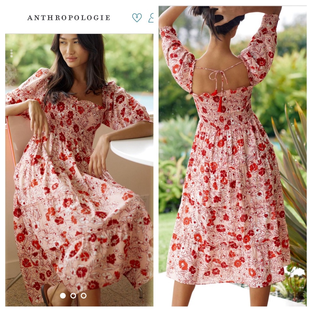 ANTHROPOLOGIE Ro's Garden Venus Cover-Up Midi Dress - Anthropologie